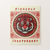 赤の独立虎 ジグソーパズル (縦)