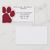 赤の獣医の名刺 名刺 (正面/裏面)