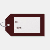 赤の白いクリスマスキャンドル – メリークリスマス ギフトタグ (裏面横)