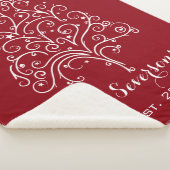 赤の白いクリスマスツリー シェルパブランケット (3/4)