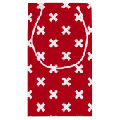 赤の白いステッチ スモールペーパーバッグ (裏面)