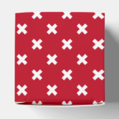 赤の白いステッチ フェイバーボックス (上部)