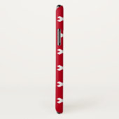 赤の白いステッチ Case-Mate iPhoneケース (裏面/右)