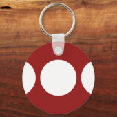 赤の白い円 キーホルダー (正面)