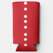 赤の白い円 スリム缶クーラー (正面)