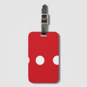 赤の白い円 ラゲッジタグ (正面縦)