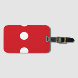 赤の白い円 ラゲッジタグ