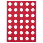 赤の白い水玉模様 クリップボード (裏面)