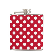 赤の白い水玉模様