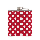 赤の白い水玉模様 フラスク (裏面)