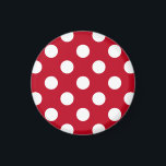 赤の白い水玉模様 マグネット<br><div class="desc">赤の白い水玉模様</div>