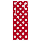 赤の白い水玉模様 ワインギフトバッグ (裏面)