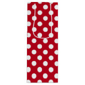 赤の白い水玉模様 ワインギフトバッグ (正面)