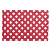 赤の白い水玉模様 枕カバー (裏面)