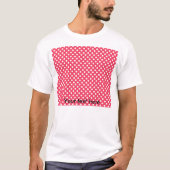 赤の白い水玉模様 Tシャツ (正面)