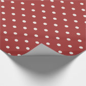 赤の白い点 ラッピングペーパー (角)