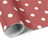 赤の白い点 ラッピングペーパー (ロールコーナー)