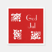 赤の白い穴 スタンダードカクテルナプキン (正面)