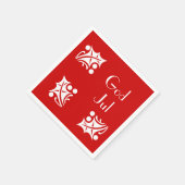 赤の白い穴 スタンダードカクテルナプキン (角)