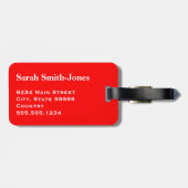 赤の白い鉱山 ラゲッジタグ (裏面横)