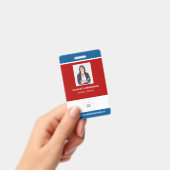 赤の白と青のエステート実在エージェントのフォトロゴ バッジ (Handheld)