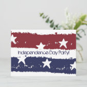 赤の白と青の動揺して絵を描パーティの招待状 招待状 (スタンド正面)