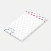 赤の白と青の海模様|名前の追加 ポストイット (アングル)