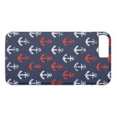赤の白と青の海軍模様 Case-Mate iPhoneケース (裏面(横))