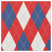 赤の白のパタアーガイル柄のーン ファブリック (クローズアップ)