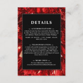 赤の白黒のモダンクリスマス結婚の エンクロージャーカード (正面)