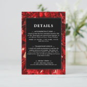 赤の白黒のモダンクリスマス結婚の エンクロージャーカード (スタンド正面)