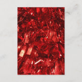 赤の白黒のモダンクリスマス結婚の エンクロージャーカード (裏面)