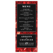 赤の白黒のモダンクリスマス結婚の