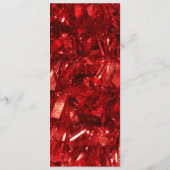 赤の白黒のモダンクリスマス結婚の プログラム (裏面)