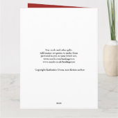 赤の白14thフォト誕生日カードソン, LARGE カード (裏面)