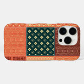 赤の着物ミックスパターン Case-Mate iPhoneケース (裏面 (横))