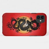 赤の破烈の中国人のドラゴン Case-Mate iPhoneケース (裏面(横))