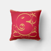 赤の神Om Ganesha クッション (裏面)