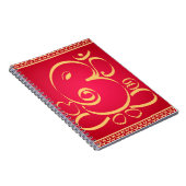 赤の神Om Ganesha ノートブック (右側)