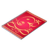 赤の神Om Ganesha ノートブック (左側)