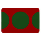 赤の緑の円 マグネット (横)