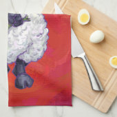 赤の羊のクリスマス キッチンタオル (四つ折り)