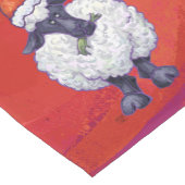 赤の羊のクリスマス ショートテーブルランナー (コーナー)