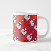 赤の羊のクリスマス ジャンボコーヒーマグカップ (右)