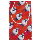 赤の羊のクリスマス スモールペーパーバッグ (裏面)