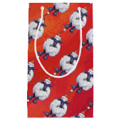 赤の羊のクリスマス スモールペーパーバッグ (正面)