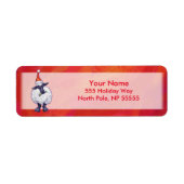 赤の羊のクリスマス ラベル (正面)