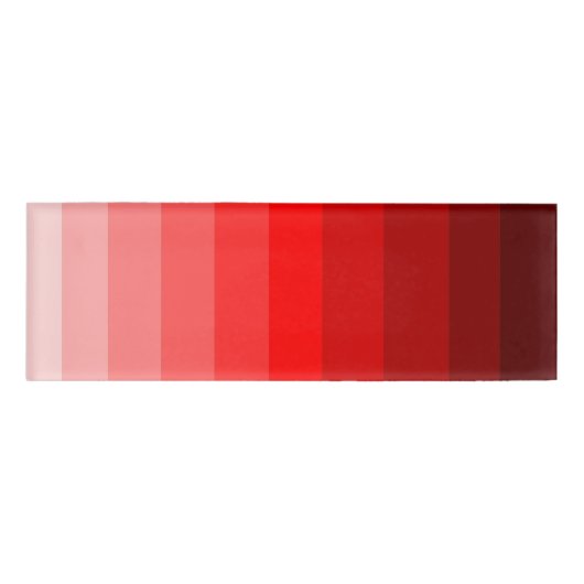 赤の色の名前タグ 名札 (正面)