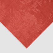 赤の花のパターンに明るい赤 薄葉紙 (詳細)