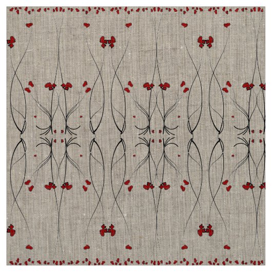 赤の花びら ファブリック (見本)